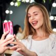 girl takes selfie