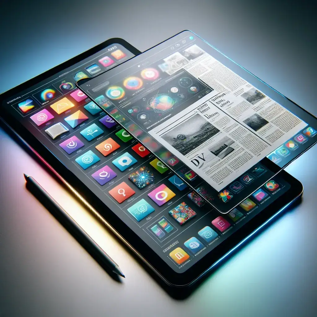 Why are some tablets designed with e-paper secondary displays?