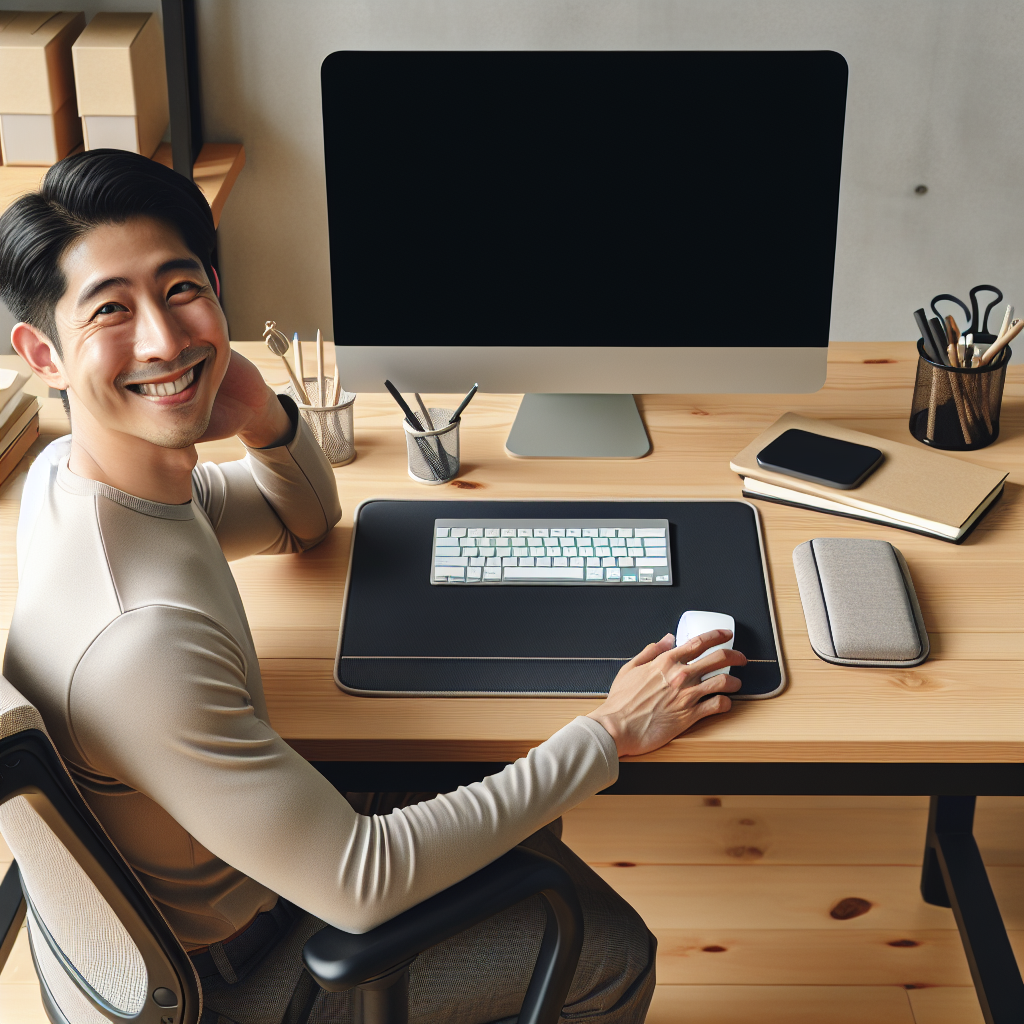 What are the benefits of using an ergonomic mouse pad for long work hours?