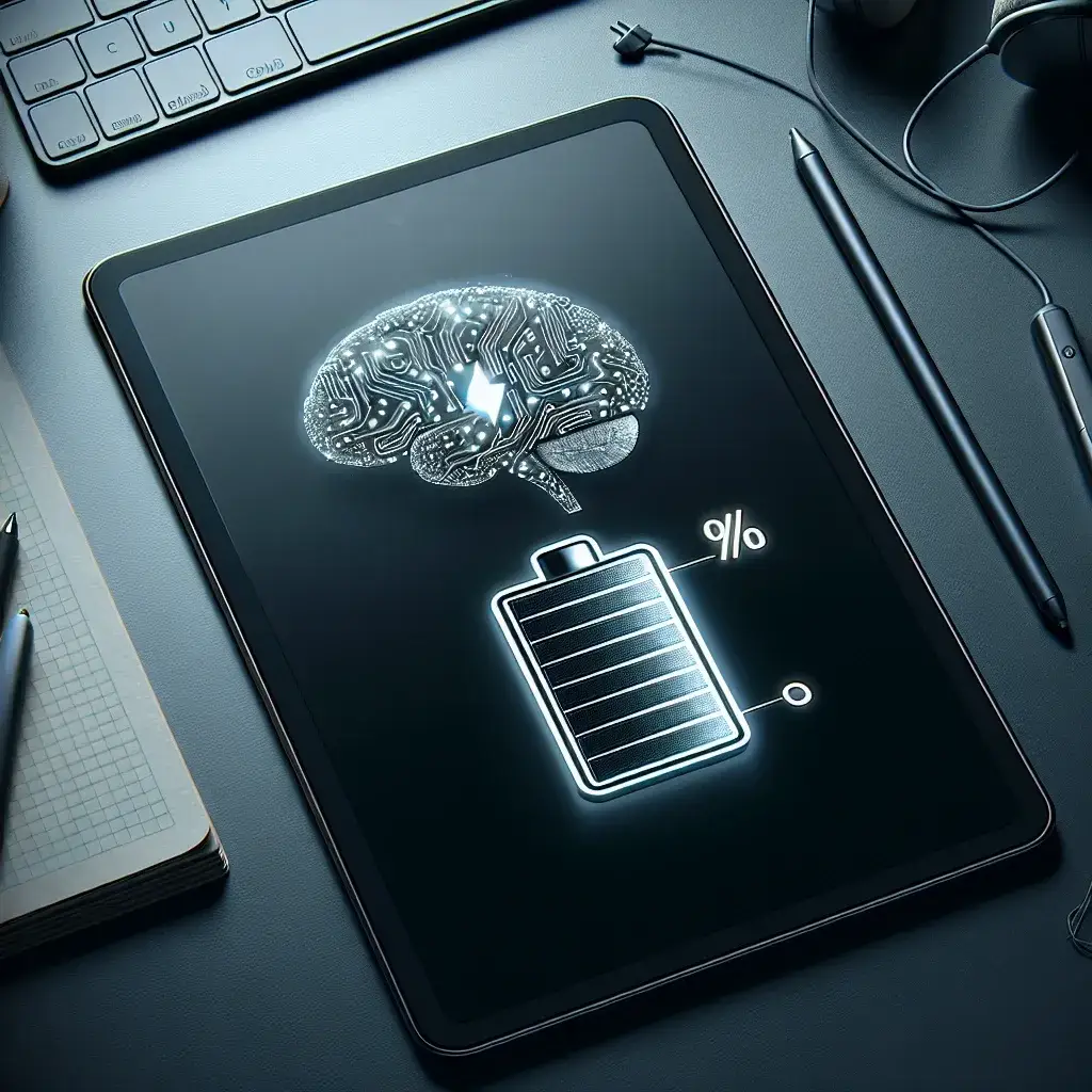 How do tablets with AI-enhanced battery management extend usage time?