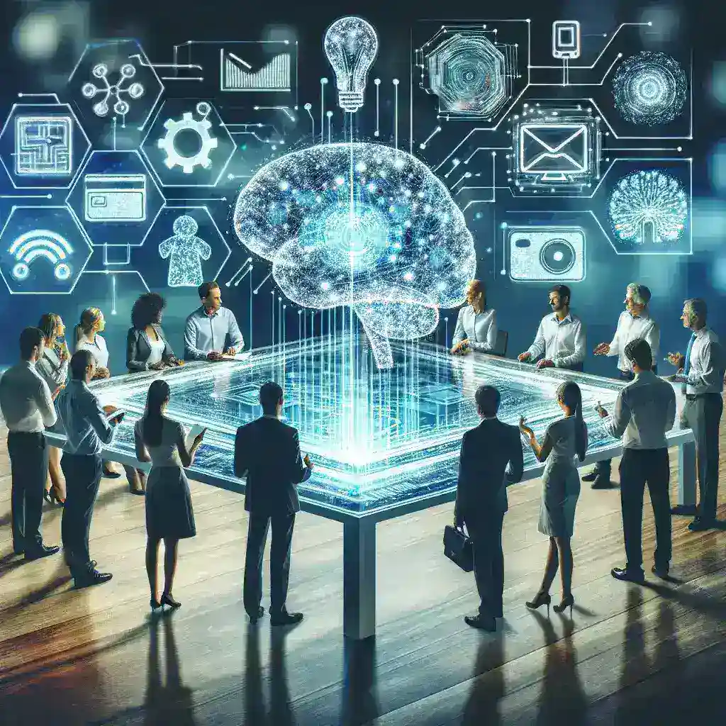 "Collaborative team meeting discussing AI-driven strategies to enhance partnerships in the payments industry, showcasing innovative technology solutions for future growth."