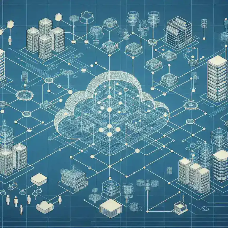 "Visual representation of cloud infrastructure blueprinting tools, showcasing modern design and management strategies for effective cloud architecture in technology systems."